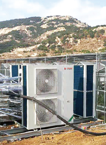 Rizhao Colorful Phoenix Agricultural Sightseeing Greenhouse Air Energy Heat Pump Heating Project